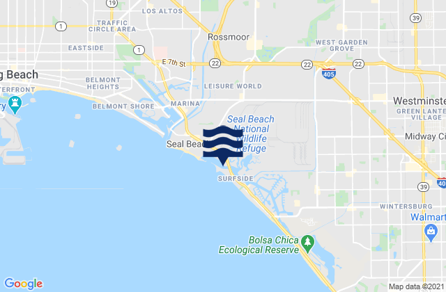Anaheim Bay, United States tide chart map