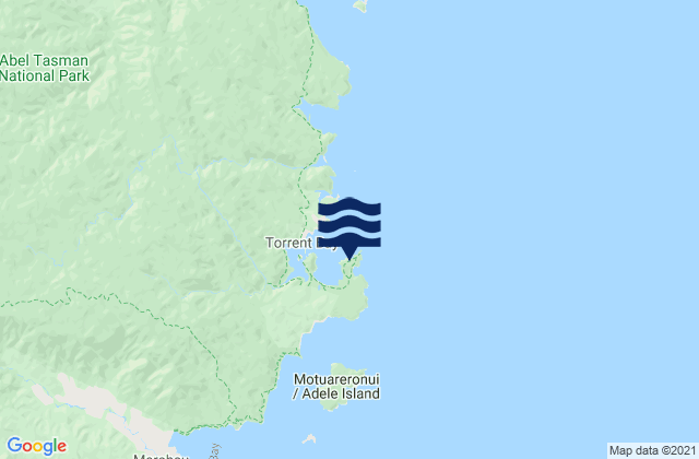 Anapai Bay Abel Tasman, New Zealand tide times map