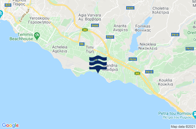 Anarita, Cyprus tide times map