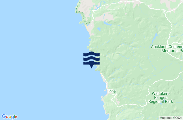 Anawhata, New Zealand tide times map