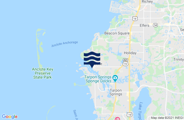 Anclote (Anclote River), United States tide chart map