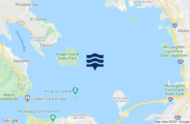 Angel Island .8 mi E, United States tide chart map