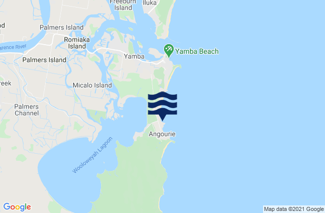 Angourie Point, Australia tide times map