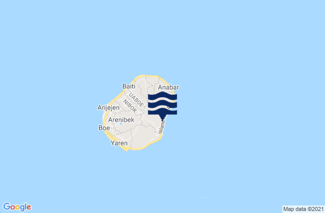 Anibare District, Nauru tide times map
