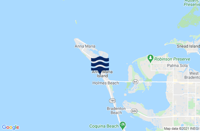 Anna Maria Island, United States tide chart map