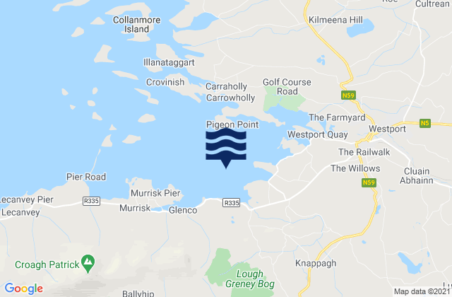 Annagh Island East, Ireland tide times map