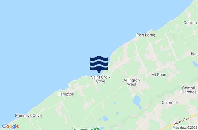 Annapolis County, Canada tide times map