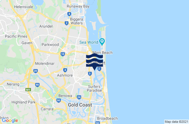 Anne Street Reef, Australia tide times map