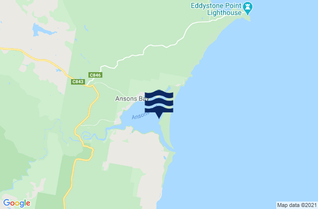 Ansons Bay, Australia tide times map