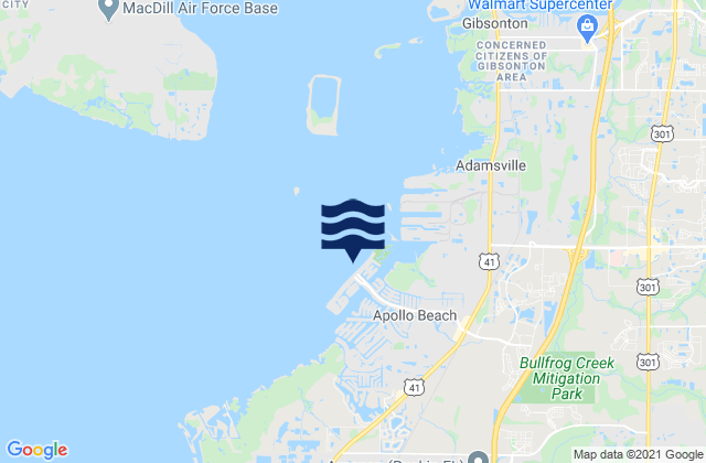 Apollo Beach Hillsborough Bay, United States tide chart map