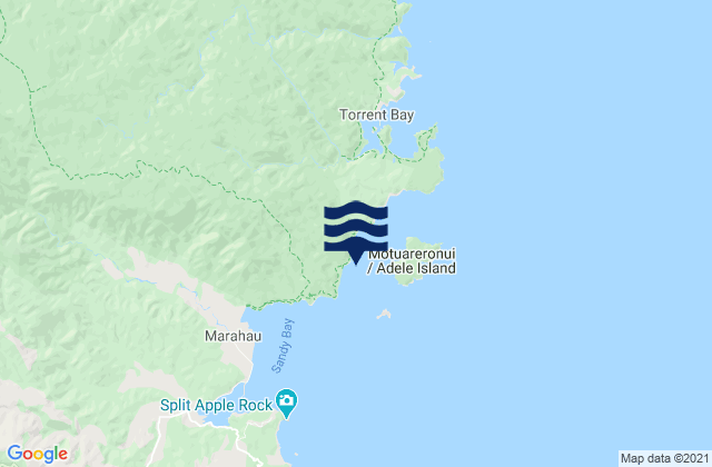 Apple Tree Bay, New Zealand tide times map