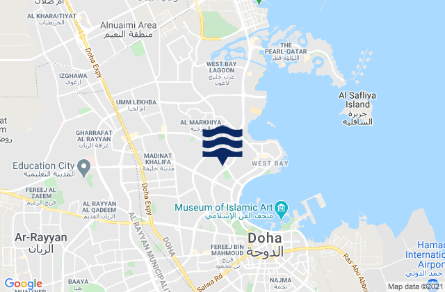Ar Rayyan, Qatar tide times map