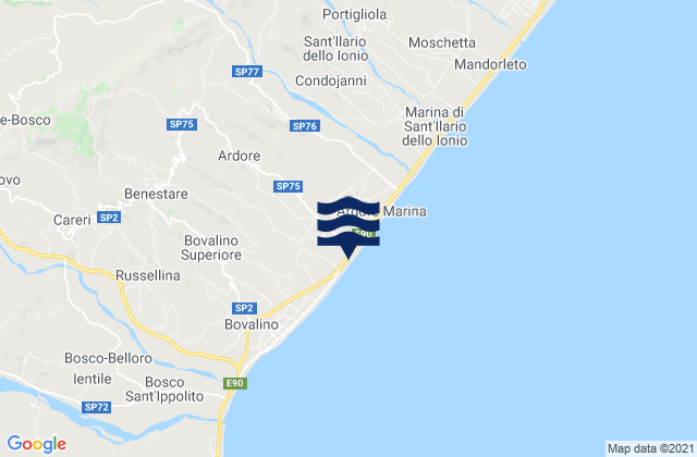 Ardore Marina, Italy tide times map