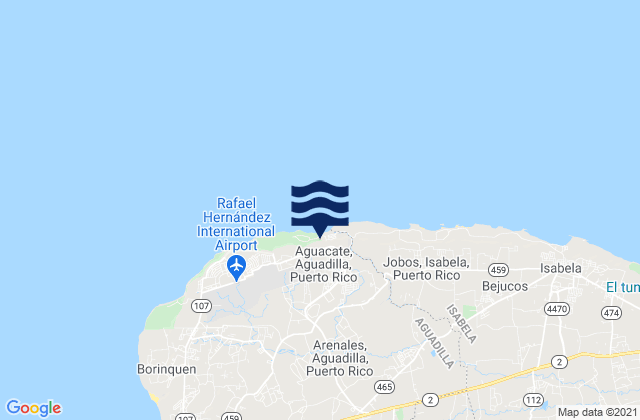 Arenales Barrio, Puerto Rico tide times map