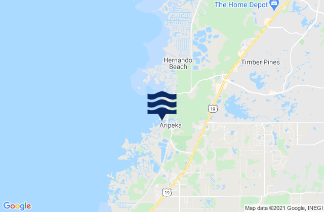 Aripeka (Hammock Creek), United States tide chart map