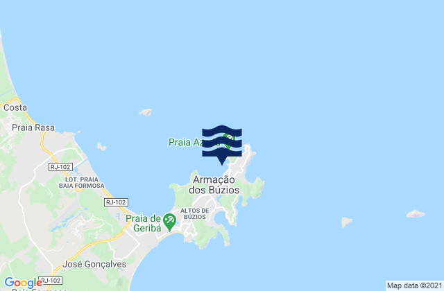 Armacao dos Buzios, Brazil tide times map