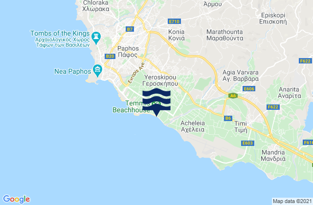 Armou, Cyprus tide times map