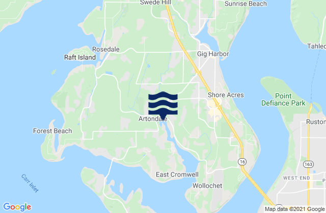 Artondale, United States tide chart map