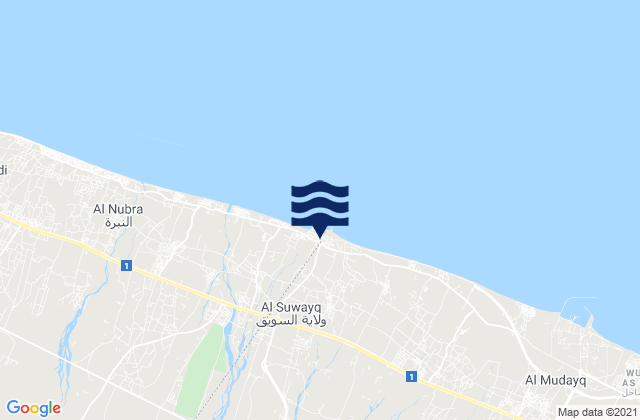 As Suwayq, Oman tide times map