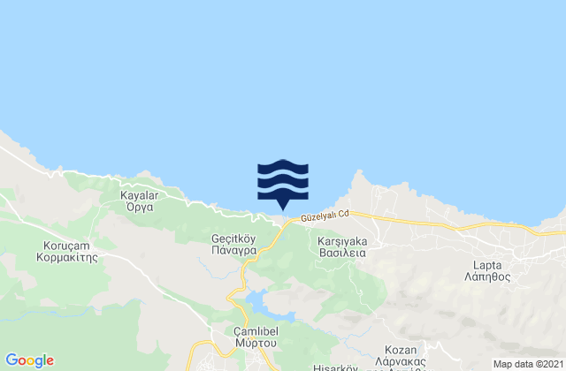 Asomatos, Cyprus tide times map
