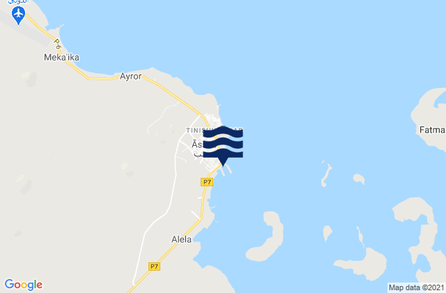 Assab, Eritrea tide times map