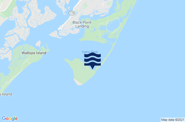 Assateague Beach Toms Cove, United States tide chart map