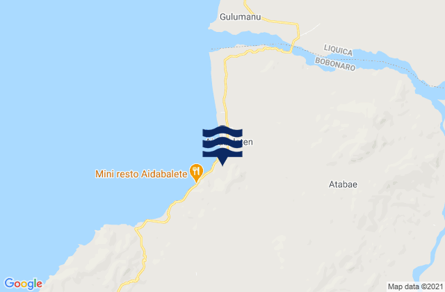 Atabae, Timor Leste tide times map