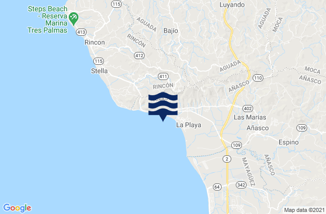 Atalaya Barrio, Puerto Rico tide times map