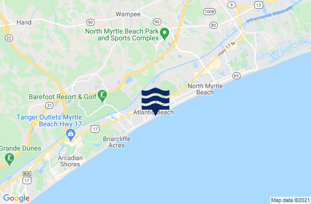Atlantic Beach, United States tide chart map