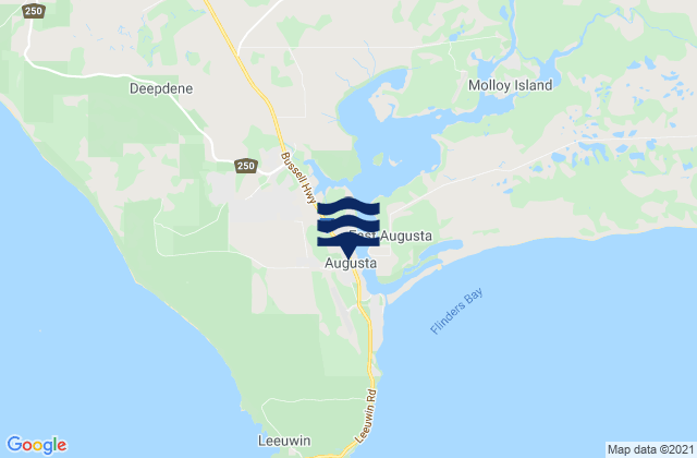 Augusta, Australia tide times map