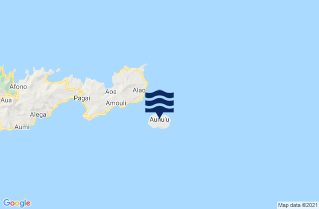 Aunu'u Island, American Samoa tide times map