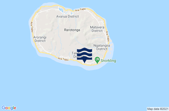Avana, French Polynesia tide times map