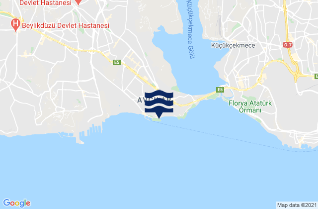 Avcilar, Turkey tide times map