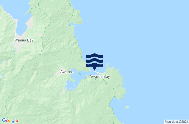 Awaroa Bay Abel Tasman, New Zealand tide times map