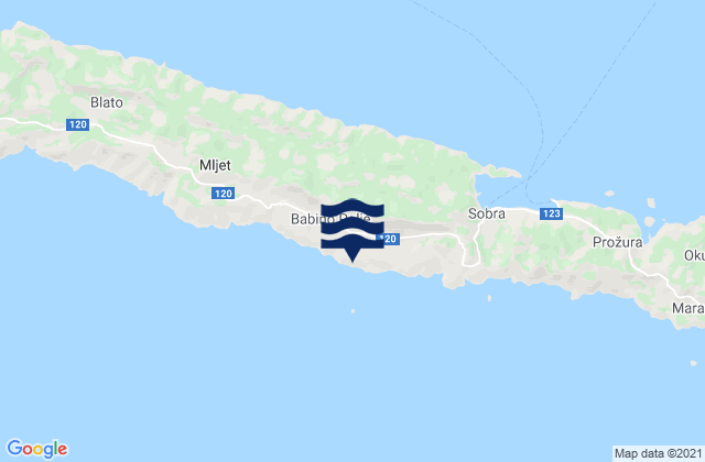 Babino Polje, Croatia tide times map