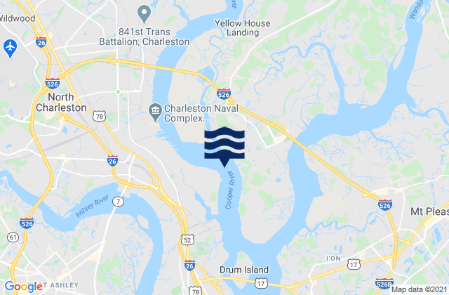 Back River entrance, United States tide chart map