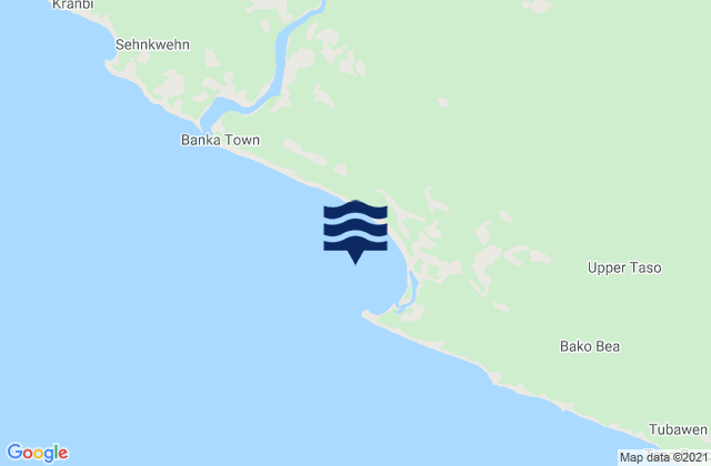 Bafu Bay, Liberia tide times map