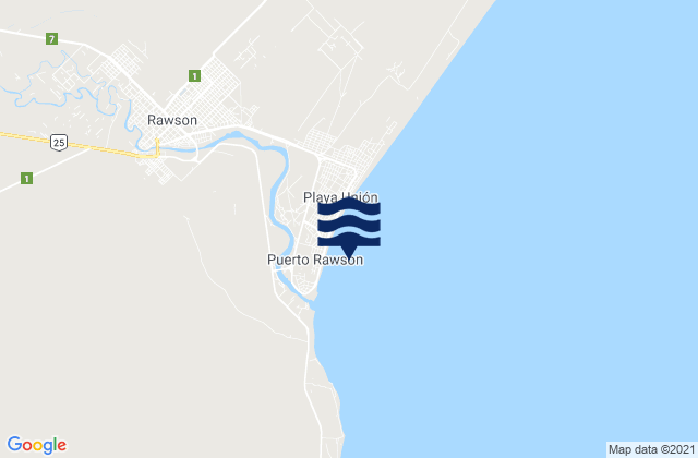 Bahia Engano, Argentina tide times map