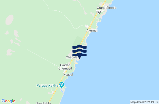 Bahia Grande, Mexico tide times map