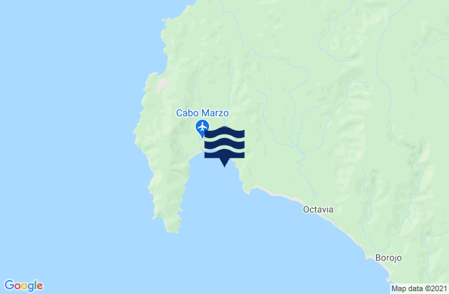 Bahia Octavia, Colombia tide times map