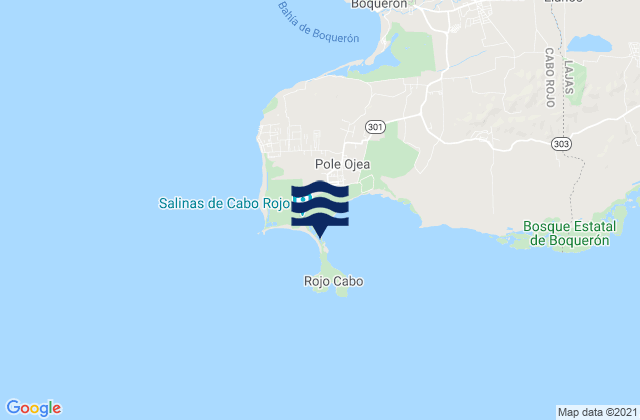 Bahia Salinas, Puerto Rico tide times map
