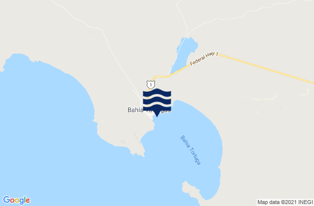Bahia Tortugas, Mexico tide times map