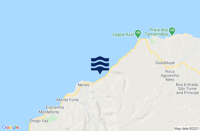 Bahia de Ana Chaves Soa Tome, Sao Tome and Principe tide times map