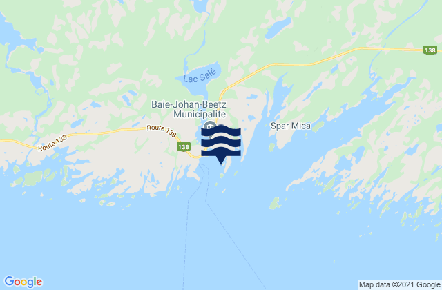 Baie Johan-Beetz, Canada tide times map