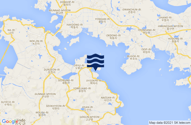Baikpachin, South Korea tide times map