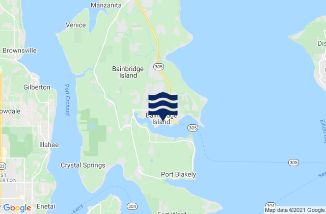 Bainbridge Island, United States tide chart map