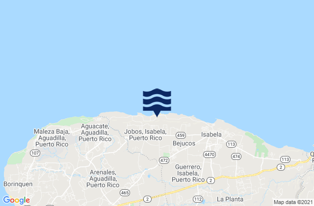 Bajura Barrio, Puerto Rico tide times map