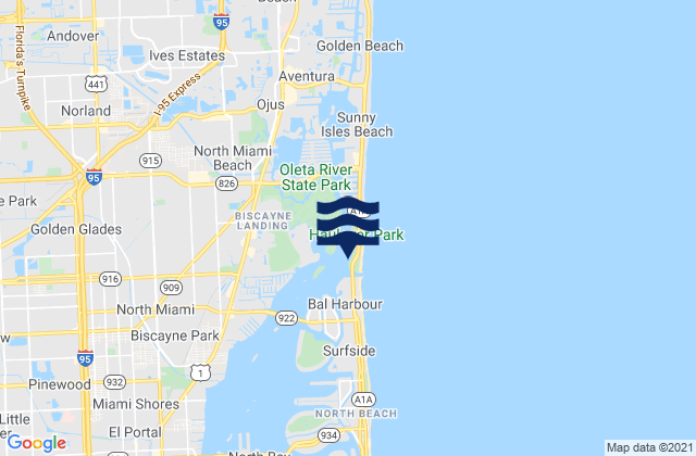 Haulover Inlet Florida Map Bakers Haulover Inlet (Inside)'S Tide Charts, Tides For Fishing, High Tide  And Low Tide Tables - Broward County - Florida - United States - 2022 -  Tideschart.com