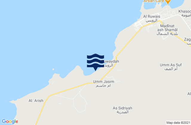 Baladiyat ash Shamal, Qatar tide times map
