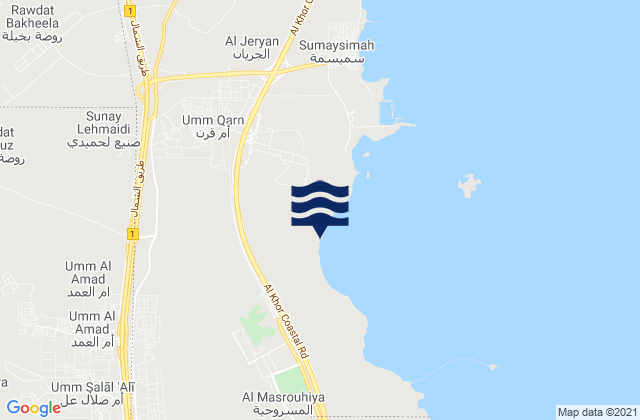 Baladiyat az Za'ayin, Qatar tide times map